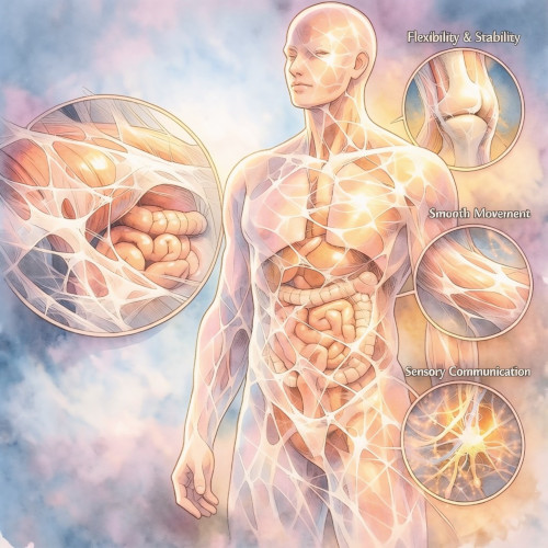 Human body fascia connective tissue illustration